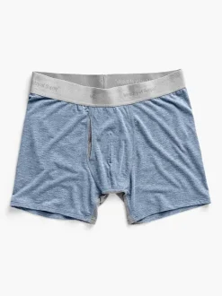Men'S Ministry of Supply Light Blue Heather Men'S Composite Merino Boxer Brief