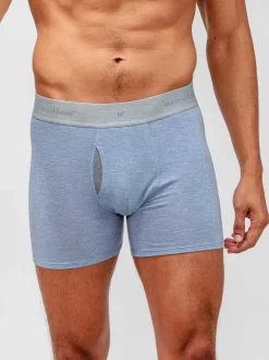 Men'S Ministry of Supply Light Blue Heather Men'S Composite Merino Boxer Brief