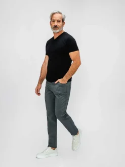 Men'S Ministry of Supply Medium Grey Heather Men'S Kinetic Twill 5-Pocket Pant