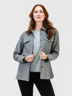 Women'S Ministry of Supply Medium Grey Heather Women'S Fusion Overshirt