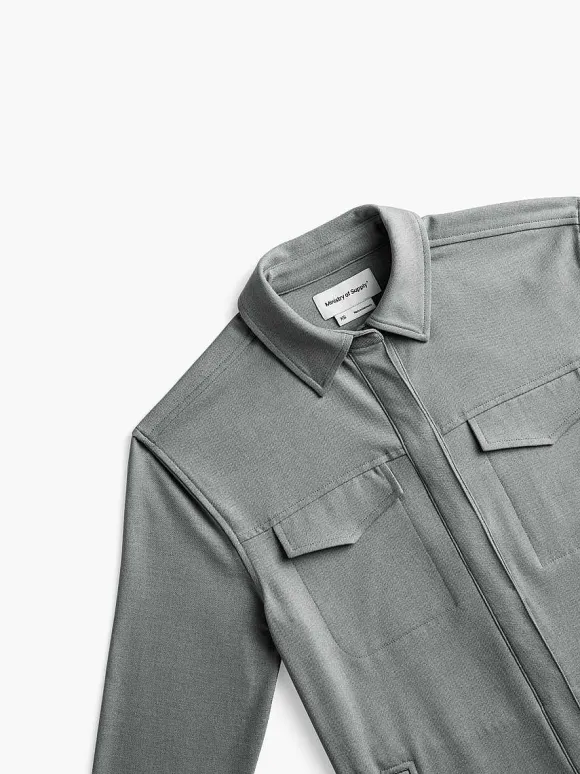 Women'S Ministry of Supply Medium Grey Heather Women'S Fusion Overshirt