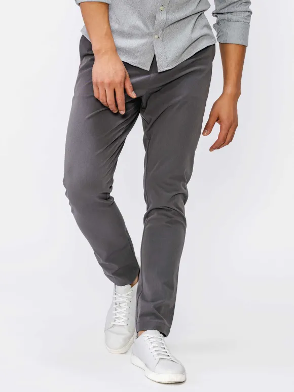 Men'S Ministry of Supply Medium Grey Men'S Pace Tapered Chino