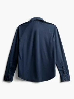 Men'S Ministry of Supply Navy Men'S Apollo Raglan Sport Shirt
