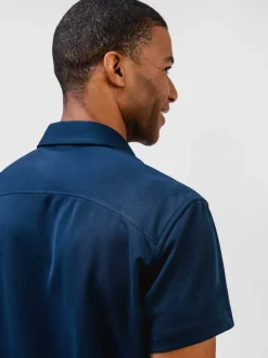 Men'S Ministry of Supply Navy Men'S Apollo Short Sleeve Sport Shirt