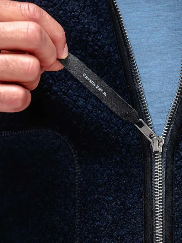 Men'S Ministry of Supply Navy Men'S Composite Merino Ecofleece Jacket