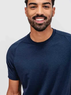 Men'S Ministry of Supply Navy Men'S Composite Merino Raglan Tee