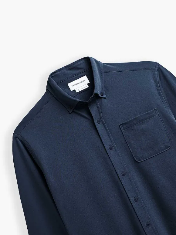 Men'S Ministry of Supply Navy Men'S Hybrid Button-Down