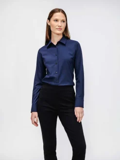 Women'S Ministry of Supply Navy Women'S Aerozero° Classic Shirt