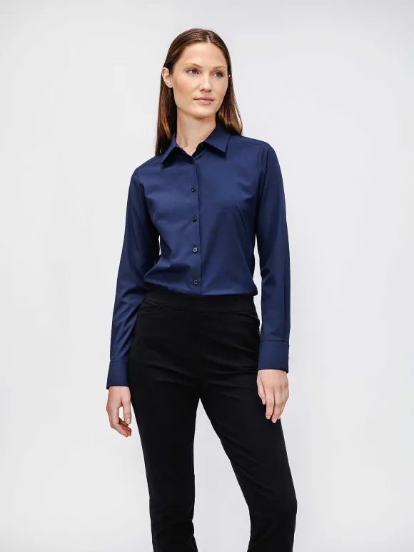 Women'S Ministry of Supply Navy Women'S Aerozero° Classic Shirt