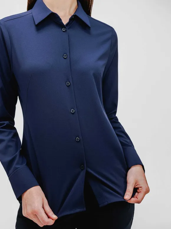 Women'S Ministry of Supply Navy Women'S Aerozero° Classic Shirt