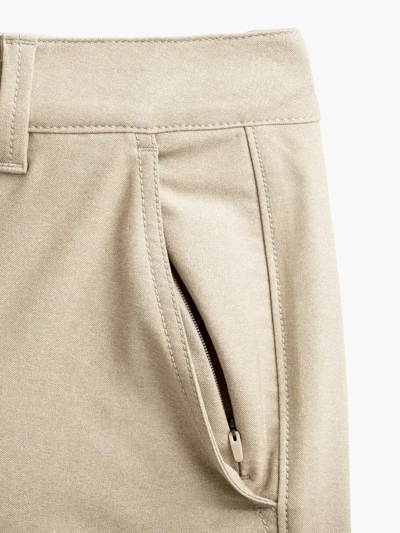 Women'S Ministry of Supply Oatmeal Heather Women'S Kinetic Twill 5-Pocket Cropped Pant