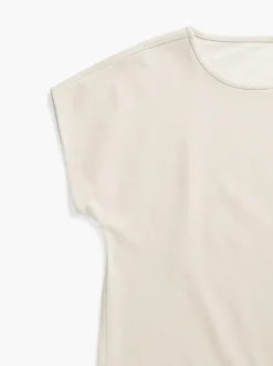 Women'S Ministry of Supply Oatmeal/Oatmeal Heather Women'S Fusion Double-Knit Reversible Tee