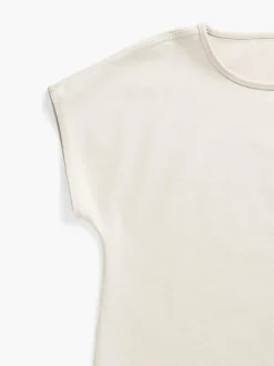 Women'S Ministry of Supply Oatmeal/Oatmeal Heather Women'S Fusion Double-Knit Reversible Tee