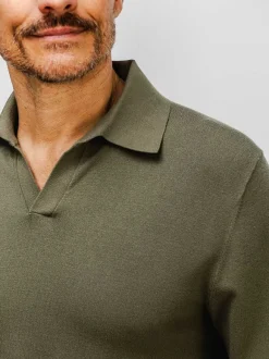 Men'S Ministry of Supply Olive Men'S Atlas Air Polo Sweater