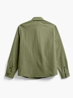 Men'S Ministry of Supply Olive Men'S Pace Poplin Overshirt