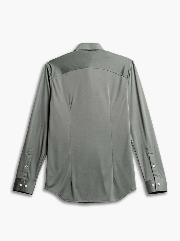 Men'S Ministry of Supply Olive Solid Men'S Apollo Dress Shirt (Previous Generation)