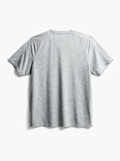 Men'S Ministry of Supply Pale Grey Heather Men'S Composite Merino Raglan Tee