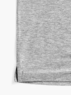 Men'S Ministry of Supply Pale Grey Heather Men'S Composite Merino Short Sleeve Henley