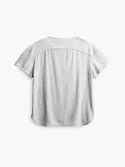 Women'S Ministry of Supply Pale Grey Heather Women'S Composite Merino Boxy Tee