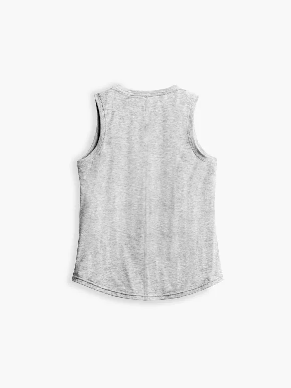 Women'S Ministry of Supply Pale Grey Heather Women'S Composite Merino Active Tank