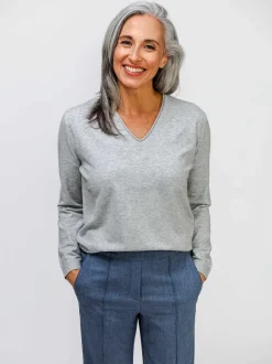 Women'S Ministry of Supply Pearl Women'S Atlas Air V-Neck Sweater