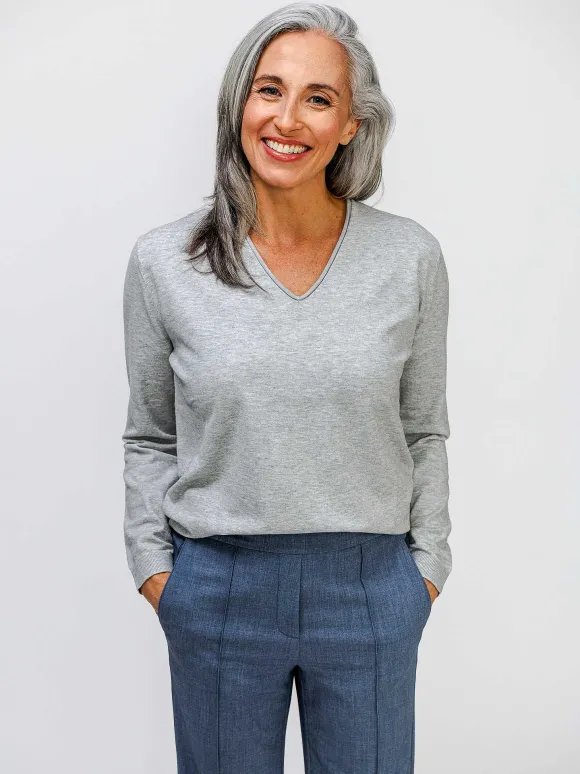 Women'S Ministry of Supply Pearl Women'S Atlas Air V-Neck Sweater