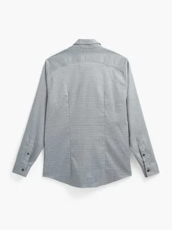 Men'S Ministry of Supply Platinum Grey Grid Men'S Aerozero° Dress Shirt
