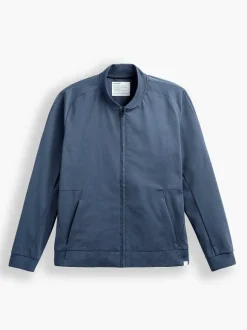 Men'S Ministry of Supply Shadow Blue Heather Men'S Kinetic Bomber Jacket