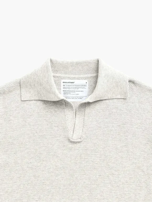 Women'S Ministry of Supply Silver Women'S Labs Atlas Polo Sweater
