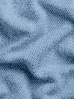 Men'S Ministry of Supply Sky Blue Men'S Labs Atlas Short Sleeve Knit Polo