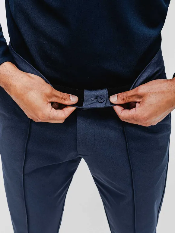 Men'S Ministry of Supply Slate Blue Men'S Kinetic Pintuck Pant