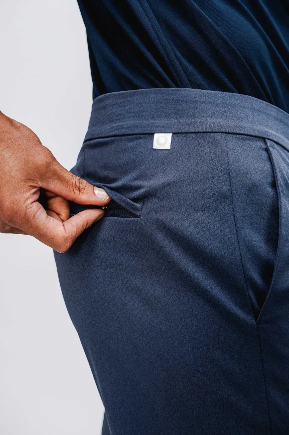 Men'S Ministry of Supply Slate Blue Men'S Kinetic Pintuck Pant