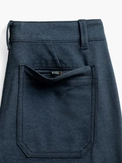 Women'S Ministry of Supply Steel Blue Heather Women'S Kinetic Twill 5-Pocket Cropped Pant