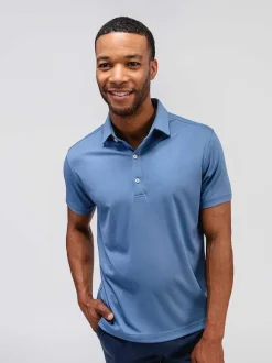 Men'S Ministry of Supply Steel Blue Men'S Apollo Polo