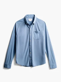 Men'S Ministry of Supply Steel Blue Men'S Apollo Raglan Sport Shirt