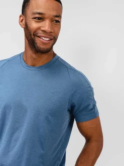 Men'S Ministry of Supply Stone Blue Men'S Composite Merino Raglan Tee