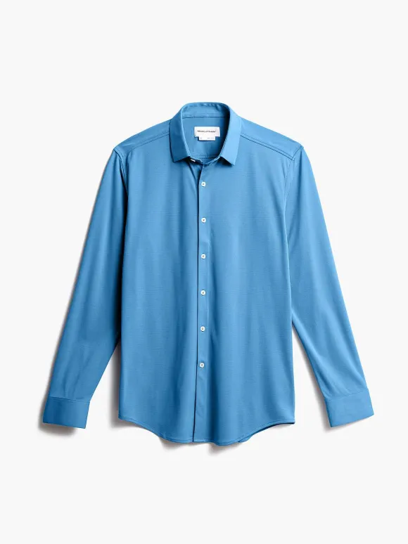 Men'S Ministry of Supply Storm Blue (Brushed) Men'S Apollo Dress Shirt (Previous Generation)