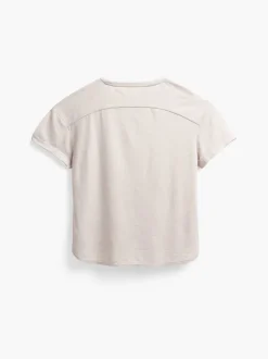 Women'S Ministry of Supply Taupe Heather Women'S Composite Merino Boxy Tee