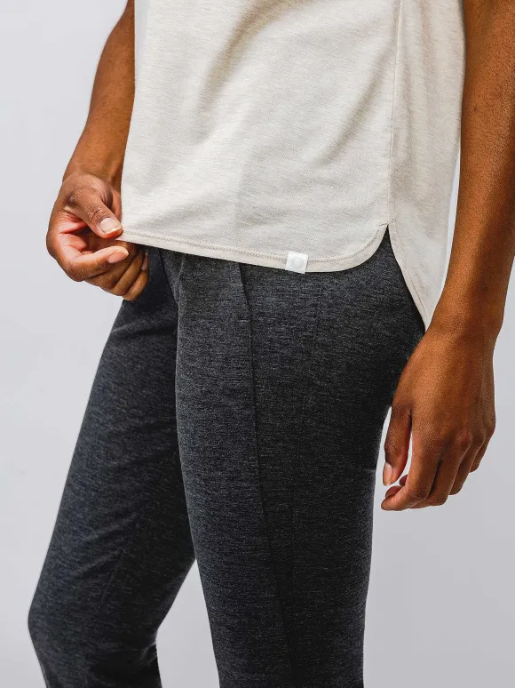 Women'S Ministry of Supply Taupe Heather Women'S Composite Merino Boxy Tee
