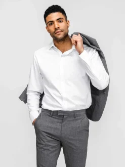 Men'S Ministry of Supply White Men'S Aerozero° Dress Shirt
