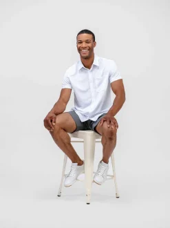 Men'S Ministry of Supply White Men'S Apollo Short Sleeve Sport Shirt